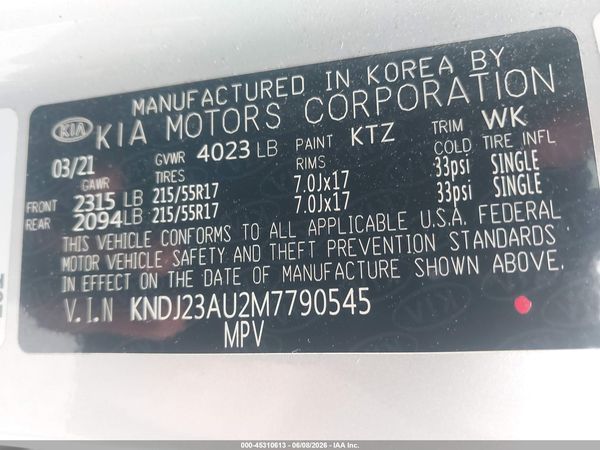2021 KIA SOUL S