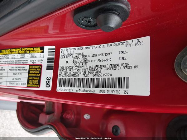 2016 TOYOTA TACOMA