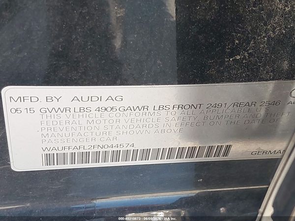 2015 AUDI A4 2.0T PREMIUM