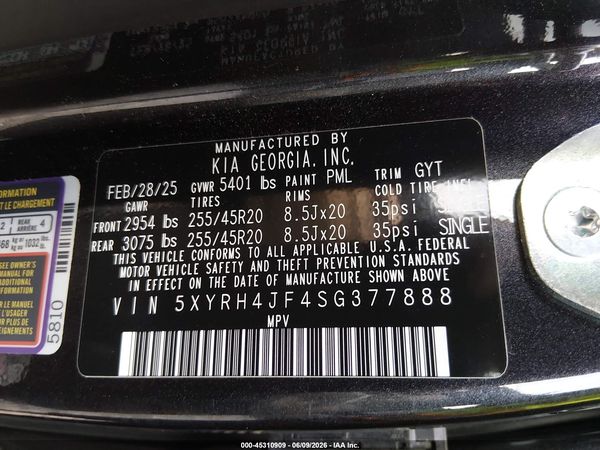 2025 KIA SORENTO EX