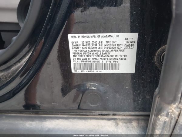 2018 HONDA PILOT TOURING