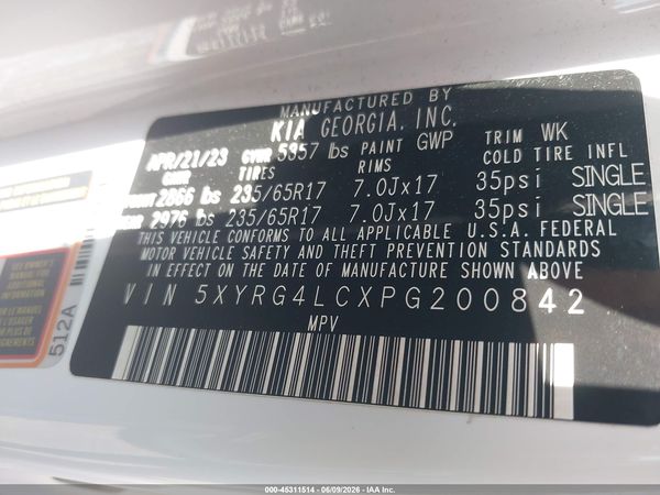 2023 KIA SORENTO LX