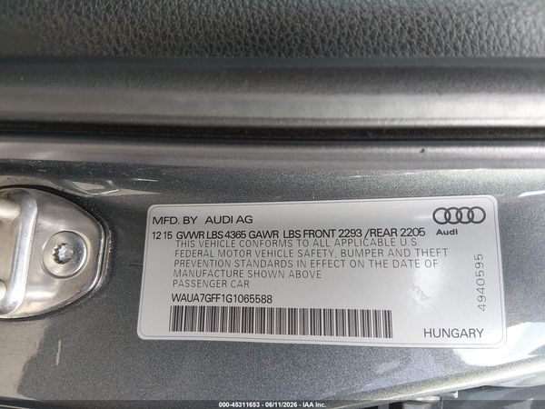 2016 AUDI A3 1.8T PREMIUM