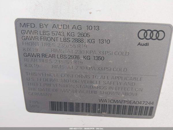 2014 AUDI Q5 3.0 TDI PREMIUM PLUS