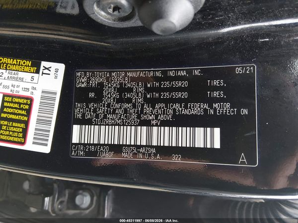 2021 TOYOTA HIGHLANDER XSE