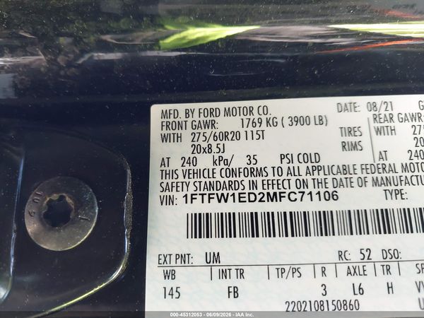 2021 FORD F-150 XLT