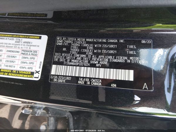 2023 LEXUS RX 350 PREMIUM PLUS