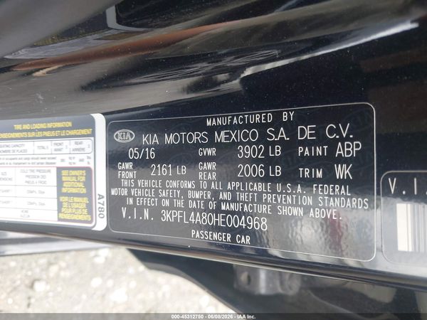 2017 KIA FORTE EX
