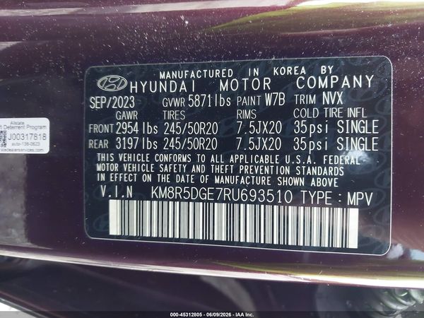 2024 HYUNDAI PALISADE LIMITED