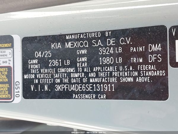 2025 KIA K4 EX