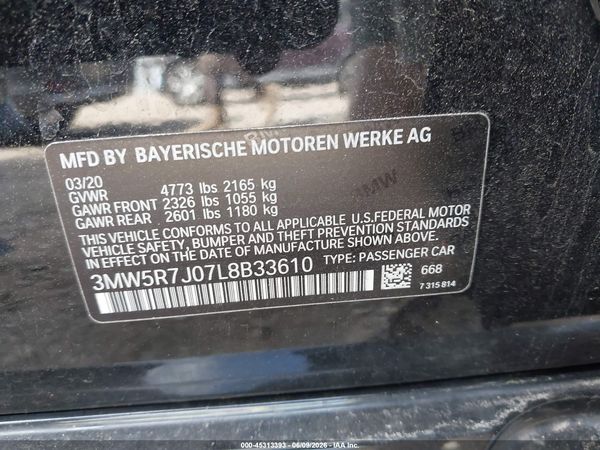 2020 BMW 330I XDRIVE