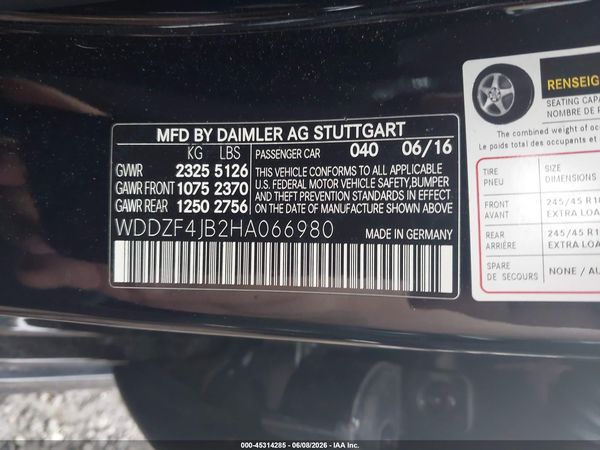 2017 MERCEDES-BENZ E 300 E300
