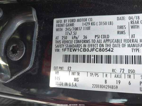 2018 FORD F-150 XLT