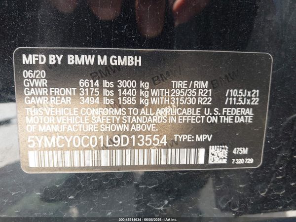 2020 BMW X6 M COMPETITION