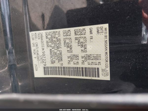2018 NISSAN TITAN PLATINUM RESERVE