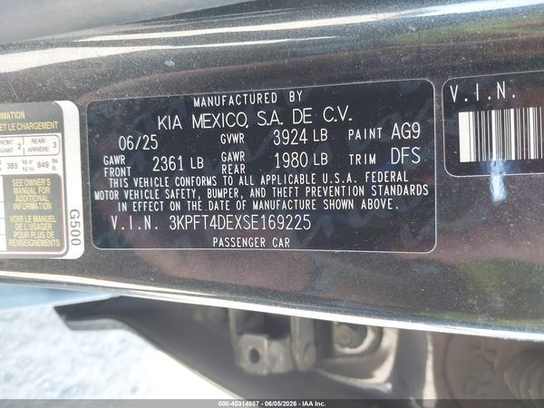 2025 KIA K4 LXS