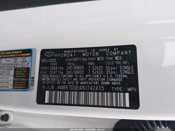 2024 HYUNDAI PALISADE CALLIGRAPHY