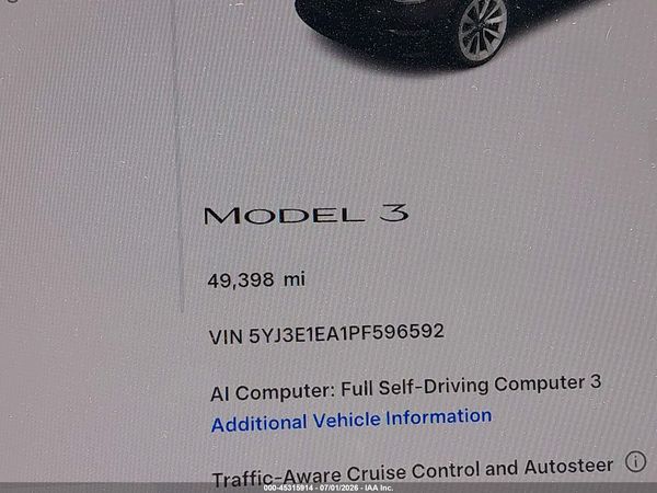 2023 TESLA MODEL 3 REAR-WHEEL DRIVE