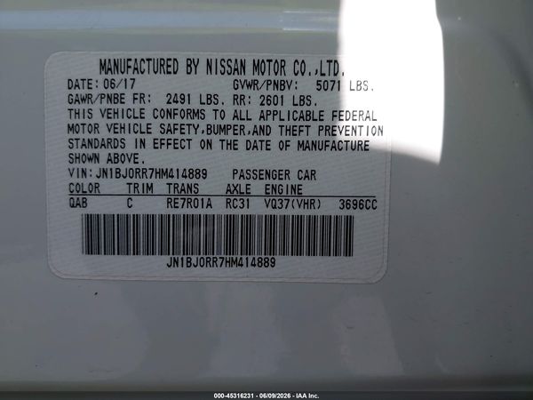 2017 INFINITI QX50