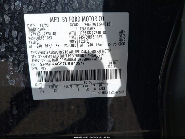 2020 FORD EDGE SE
