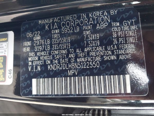 2022 KIA SORENTO PLUG-IN HYBRID SX