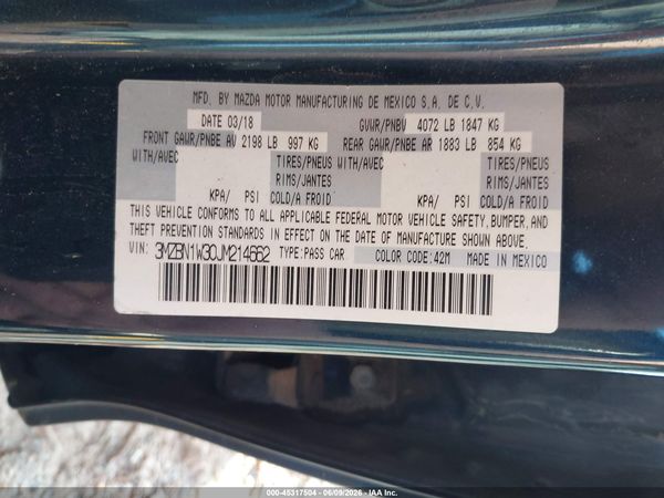 2018 MAZDA MAZDA3 GRAND TOURING