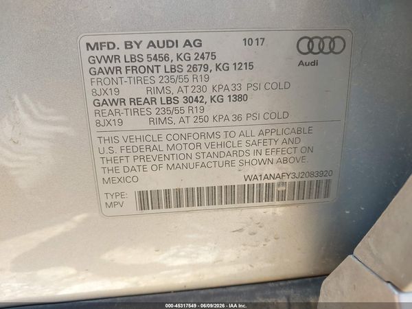 2018 AUDI Q5 2.0T PREMIUM