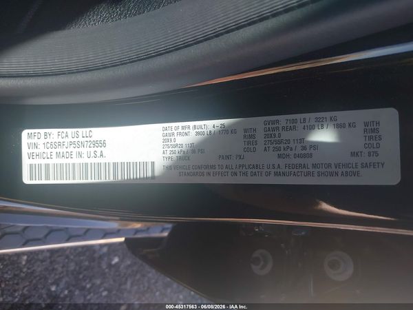 2025 RAM 1500 LARAMIE  4X4 5'7 BOX
