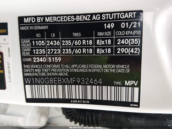 2021 MERCEDES-BENZ GLC 300 4MATIC SUV