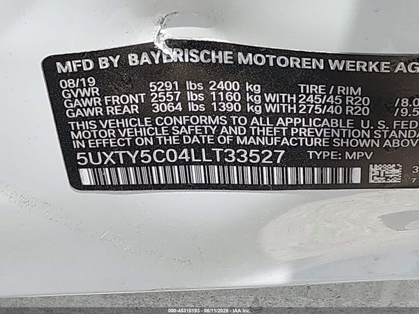 2020 BMW X3 XDRIVE30I