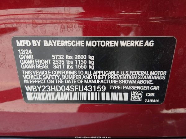 2025 BMW I4 GRAN COUPE EDRIVE40