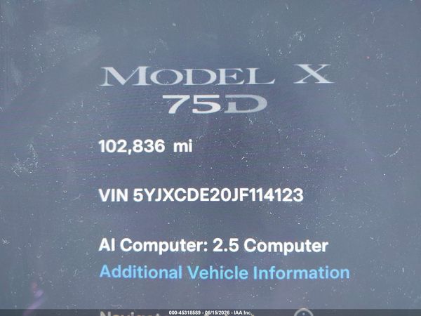 2018 TESLA MODEL X 100D/75D/P100D