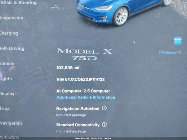 2018 TESLA MODEL X 100D/75D/P100D
