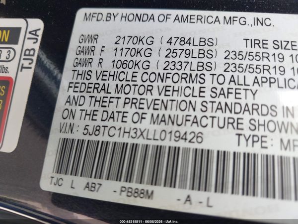 2020 ACURA RDX STANDARD