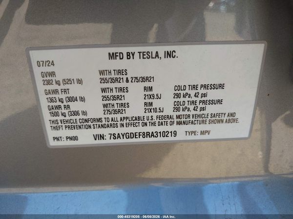 2024 TESLA MODEL Y