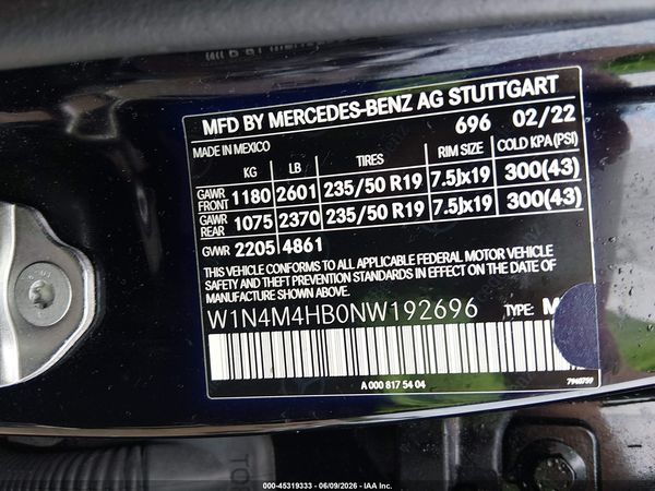 2022 MERCEDES-BENZ GLB 250 4MATIC