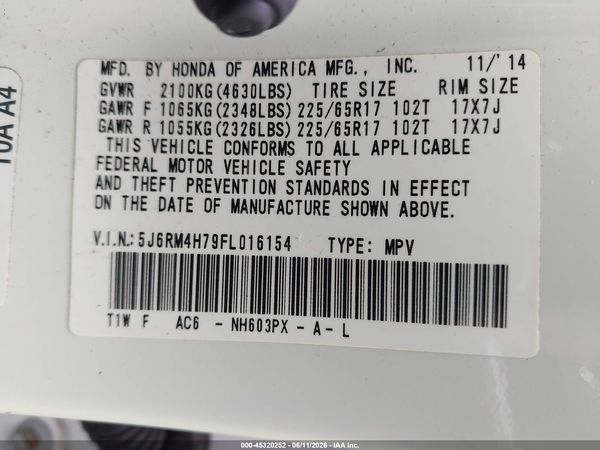 2015 HONDA CR-V EX-L