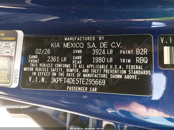 2026 KIA K4 LXS