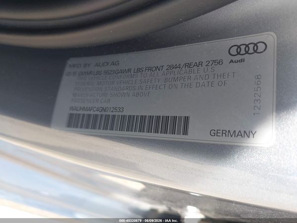 2016 AUDI A6 3.0L TDI PRESTIGE