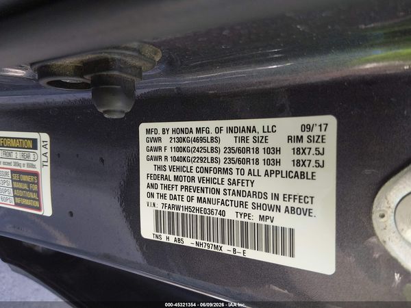 2017 HONDA CR-V EX