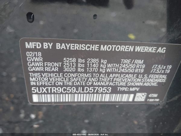 2018 BMW X3 XDRIVE30I