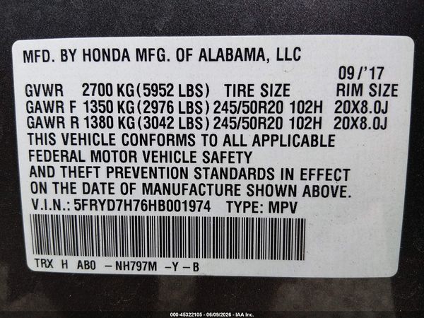 2017 ACURA MDX SPORT HYBRID ADVANCE PACKAGE