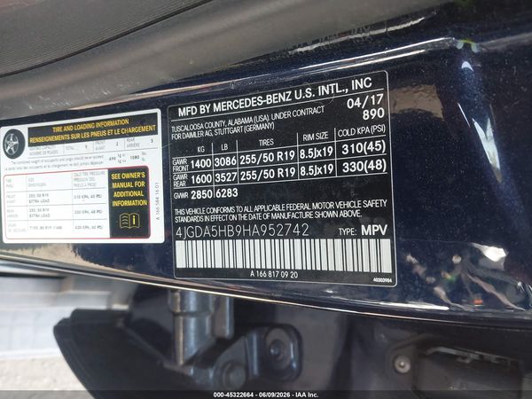 2017 MERCEDES-BENZ GLE 350 4MATIC