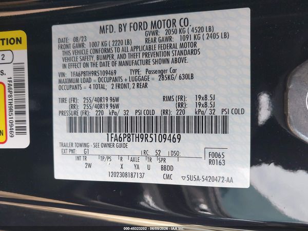 2024 FORD MUSTANG ECOBOOST FASTBACK