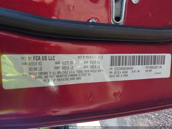 2019 DODGE CHARGER SXT RWD