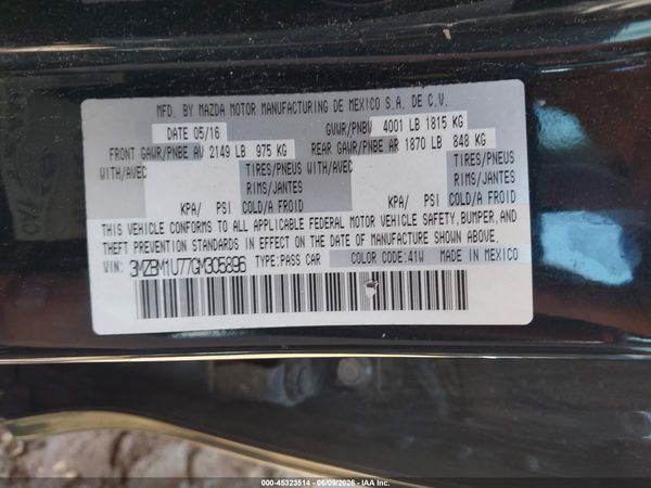 2016 MAZDA MAZDA3 I SPORT