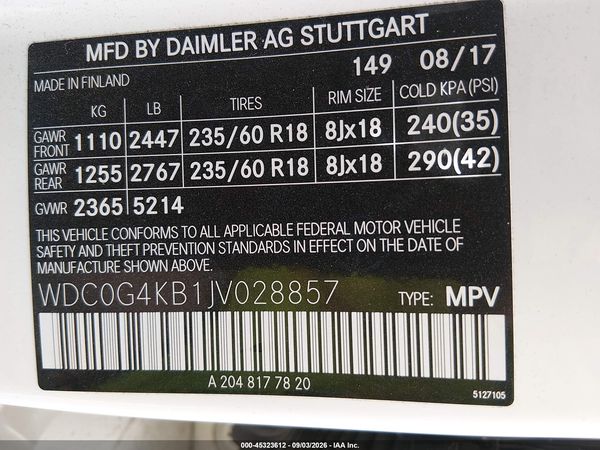 2018 MERCEDES-BENZ GLC 300 4MATIC