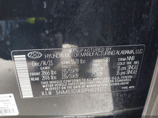 2023 HYUNDAI SANTA FE HYBRID SEL PREMIUM