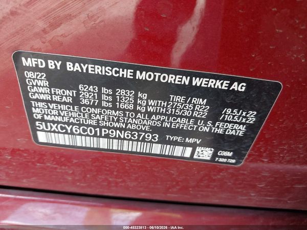 2023 BMW X6 XDRIVE40I