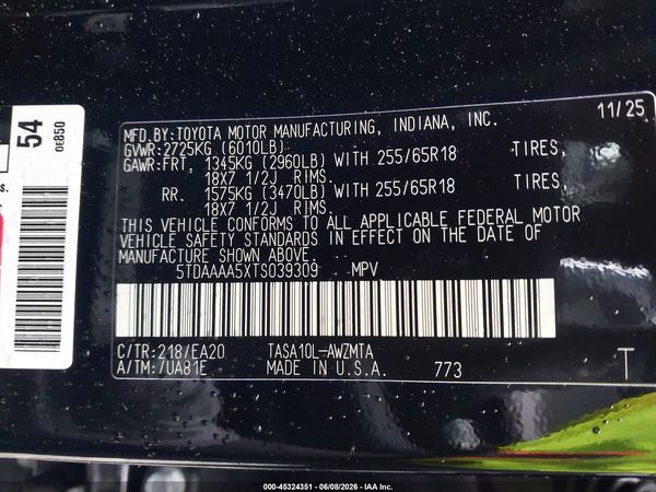 2026 TOYOTA GRAND HIGHLANDER XLE